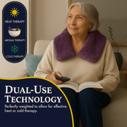 Cozy winter scarf draped over chair in home setting